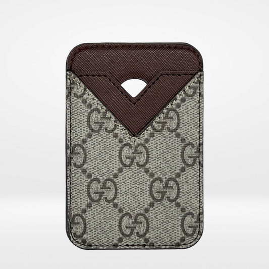 TARJETA MAGSAFE GG BEIGE/MARRÓN