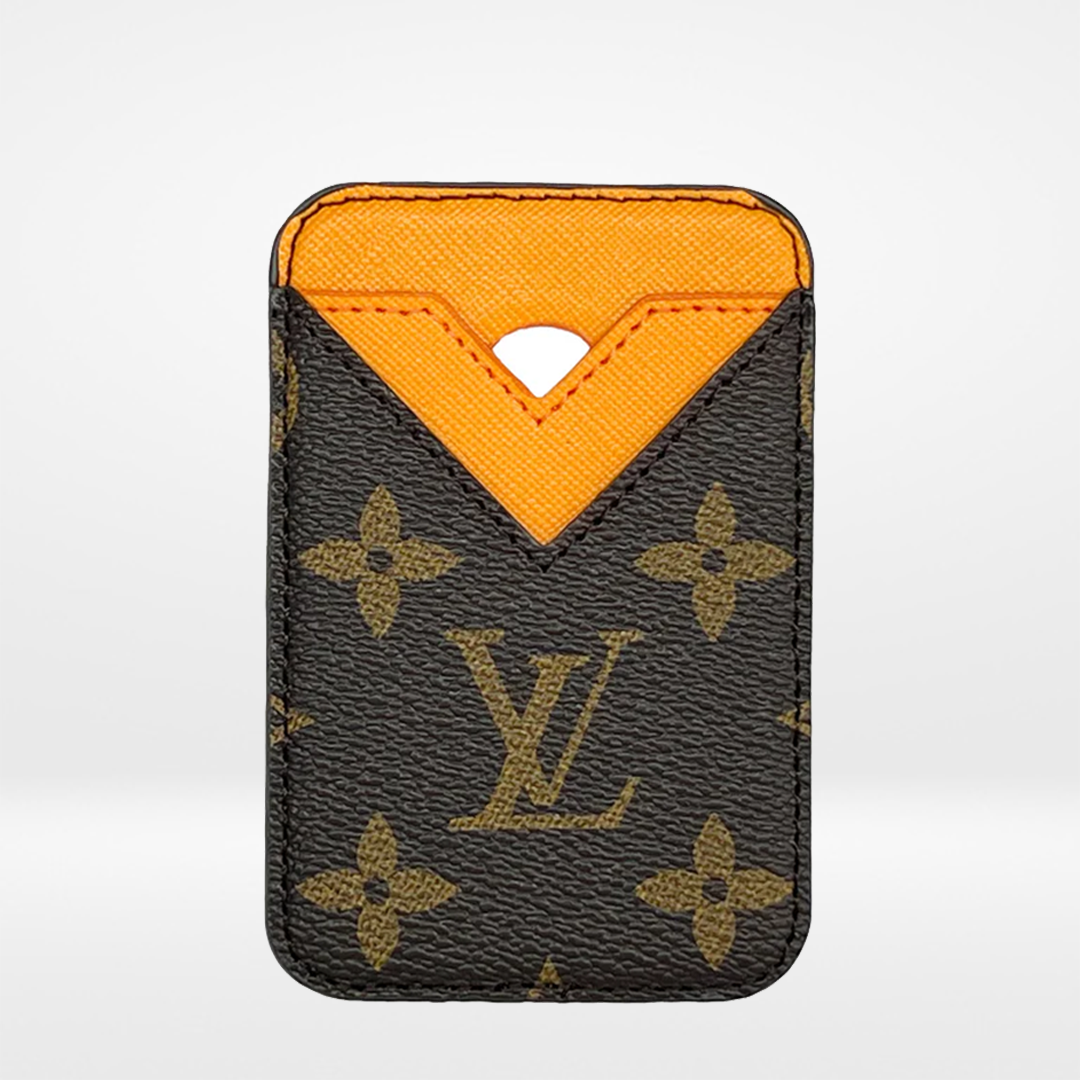 TARJETA MAGSAFE LV MARRÓN/AMARILLO